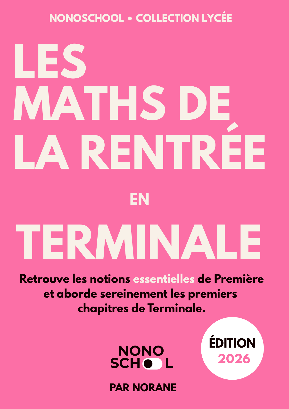 Couverture de l'ebook Les maths de la rentrée en Terminale affichée sur un iPad